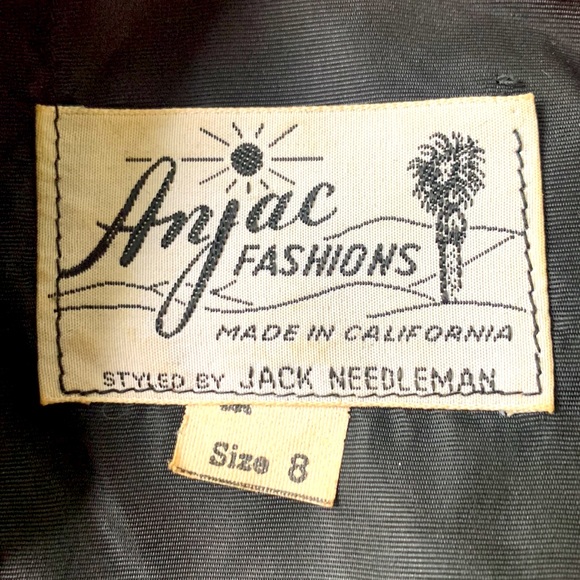 Vintage black raw silk dress Size 8 Size Medium Cocktail retro evening - Picture 4 of 10